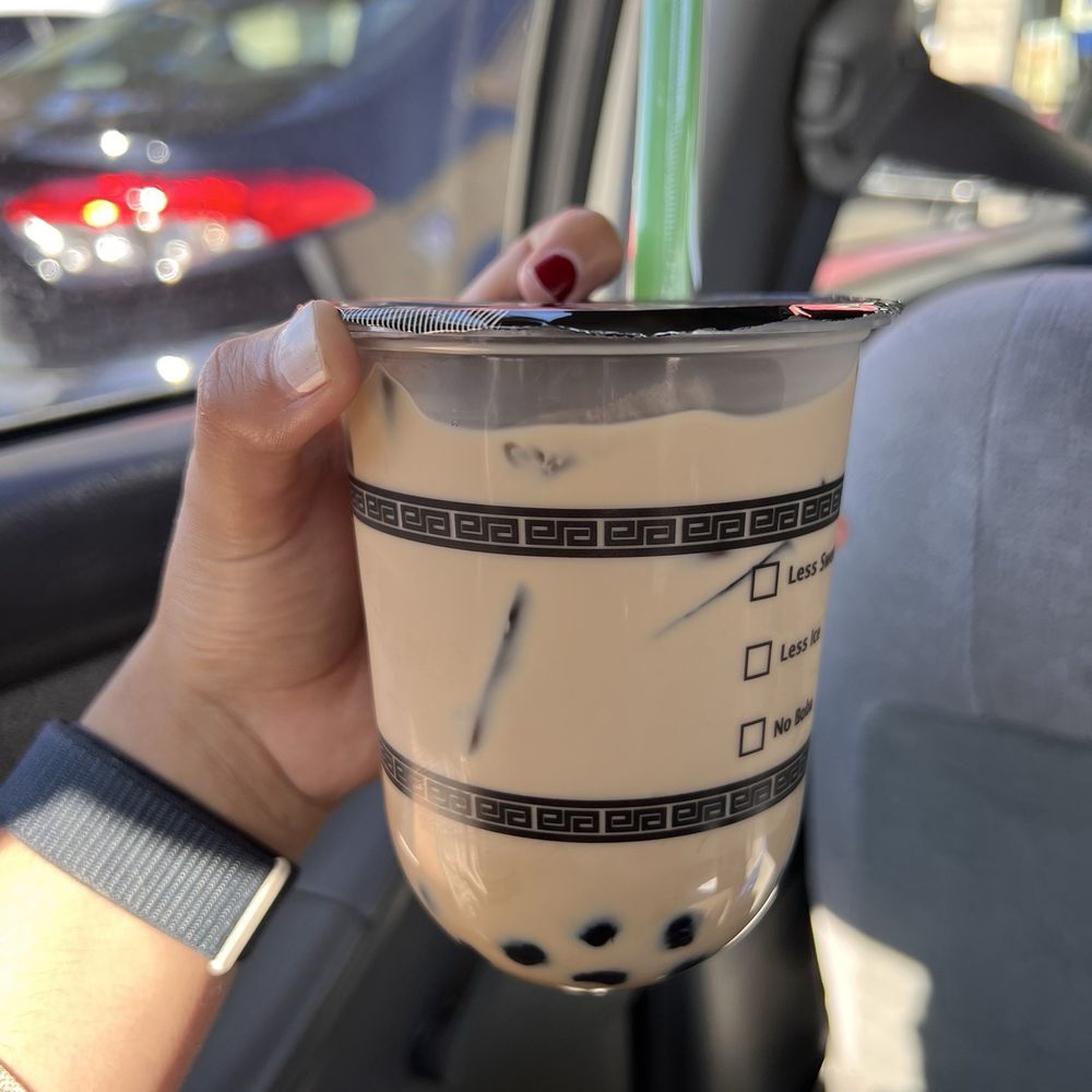 Almost $6 for this tiny cup of milk tea with boba and it was filled with ice