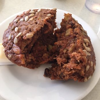 Ocean Diner - Inside of Morning glory muffin! carrots, apples, sunflower seeds, raisins. - Diners Near Me - Hermosa Beach, California