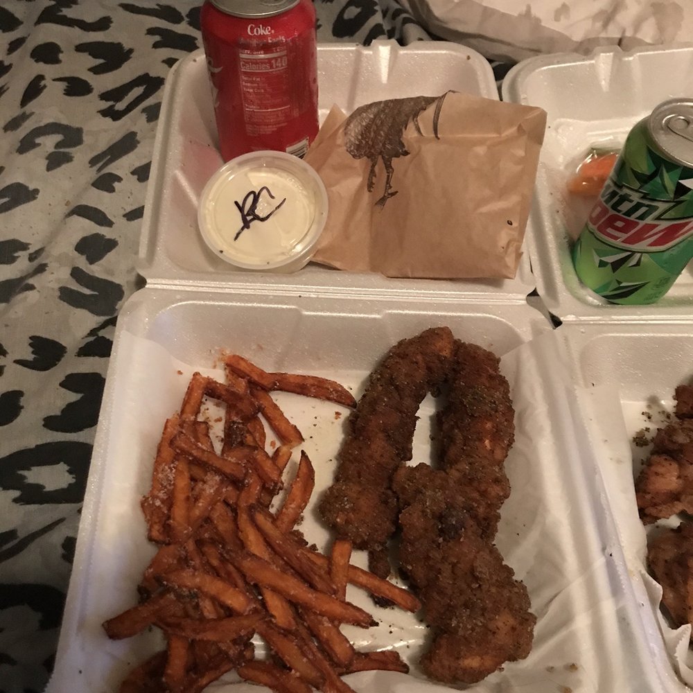 The Cocky Rooster - Lemon pepper 3-tenders w/ sweet fries - Chicken Wings Near Me - Richmond, Virginia The Cocky Rooster - Lemon pepper 3-tenders w/ sweet fries - Chicken Wings Near Me - Richmond, Virginia