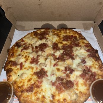 Blaze Pizza - Cheese, bacon and chicken - Pizza Near Me - Temecula, California Blaze Pizza - Cheese, bacon and chicken - Pizza Near Me - Temecula, California