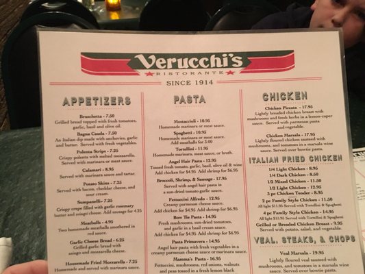 Menu photo 3 Verucchi's Ristorante Spring Valley, IL
