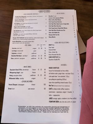 Menu photo 2 Sego Restaurant Kanab, UT