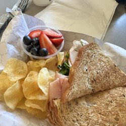 Edgar's Bakery - Club sandwich with chips and fruit