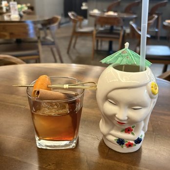 Zaya Thai Pantry - Chai Old-Fashioned (on left) and Beautiful Day (on right) - Thai Near Me - Danville, California Zaya Thai Pantry - Chai Old-Fashioned (on left) and Beautiful Day (on right) - Thai Near Me - Danville, California