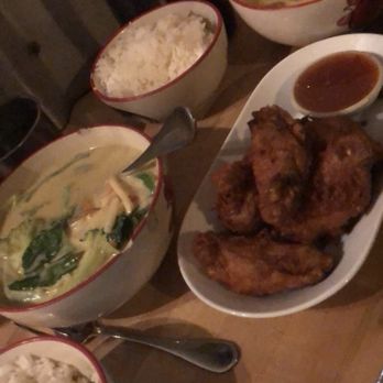 Lung Yai Thai Tapas - Green curry with chicken & white rice, red curry with shrimp, & chicken wings - Tapas/Small Plates Near Me - Miami, Florida Lung Yai Thai Tapas - Green curry with chicken & white rice, red curry with shrimp, & chicken wings - Tapas/Small Plates Near Me - Miami, Florida
