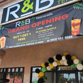 R&B Tea - Grand Opening Weekend - Buy one Get one - Coffee & Tea Near Me - Norwalk, California