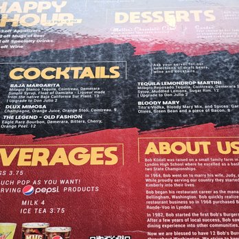 Bob's Burgers and Brew - Menu - Burgers Near Me - Puyallup, Washington