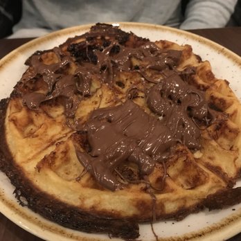 Little Donkey - Yeasted Belgian Waffle with Nutella - Tapas/Small Plates Near Me - Cambridge, Massachusetts Little Donkey - Yeasted Belgian Waffle with Nutella - Tapas/Small Plates Near Me - Cambridge, Massachusetts