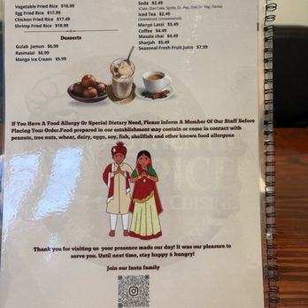 Authentic Spice Indian Cuisine - Menu back page - Indian Near Me - Manhattan, Kansas Authentic Spice Indian Cuisine - Menu back page - Indian Near Me - Manhattan, Kansas