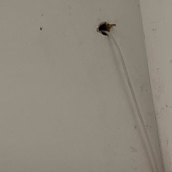 ADT Smart Home Security - Hole bore into garage wall for external camera. - Security Services Near Me ADT Smart Home Security - Hole bore into garage wall for external camera. - Security Services Near Me