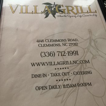Villa Grill - Dinner time - Greek Near Me - Clemmons, North Carolina Villa Grill - Dinner time - Greek Near Me - Clemmons, North Carolina
