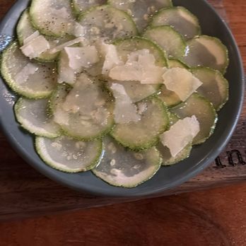 Farina Polanco - Appetizer: thinly sliced raw zucchini with EVOO & parm. Delicious! - Italian Near Me - Ciudad de Mexico, DIF Farina Polanco - Appetizer: thinly sliced raw zucchini with EVOO & parm. Delicious! - Italian Near Me - Ciudad de Mexico, DIF