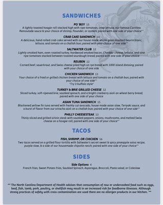Menu photo 6 Saltwater Grill Swansboro, NC Menu photo 6 Saltwater Grill Swansboro, NC