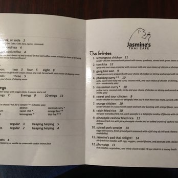 Jasmine's Thai Cafe - Menu - Thai Near Me - Bastrop, Texas