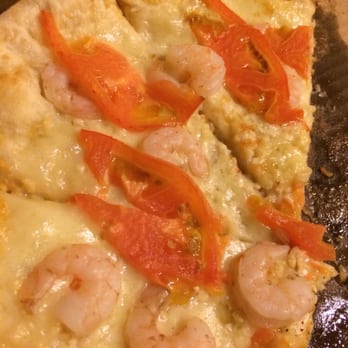 John's Pizza - Shrimp Scampi pizza with tomatos - Pizza Near Me - Chelsea, Massachusetts John's Pizza - Shrimp Scampi pizza with tomatos - Pizza Near Me - Chelsea, Massachusetts