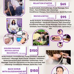 Great Professional Nails - Menu for headspa, scalp massage