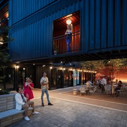 Hotel Herringbone - Herringbone Plaza at Night