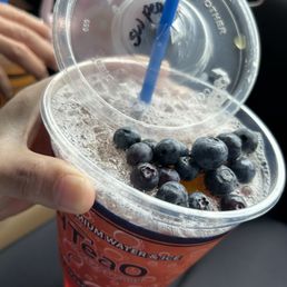 Georgia peach with blueberries and peaches Georgia peach with blueberries and peaches