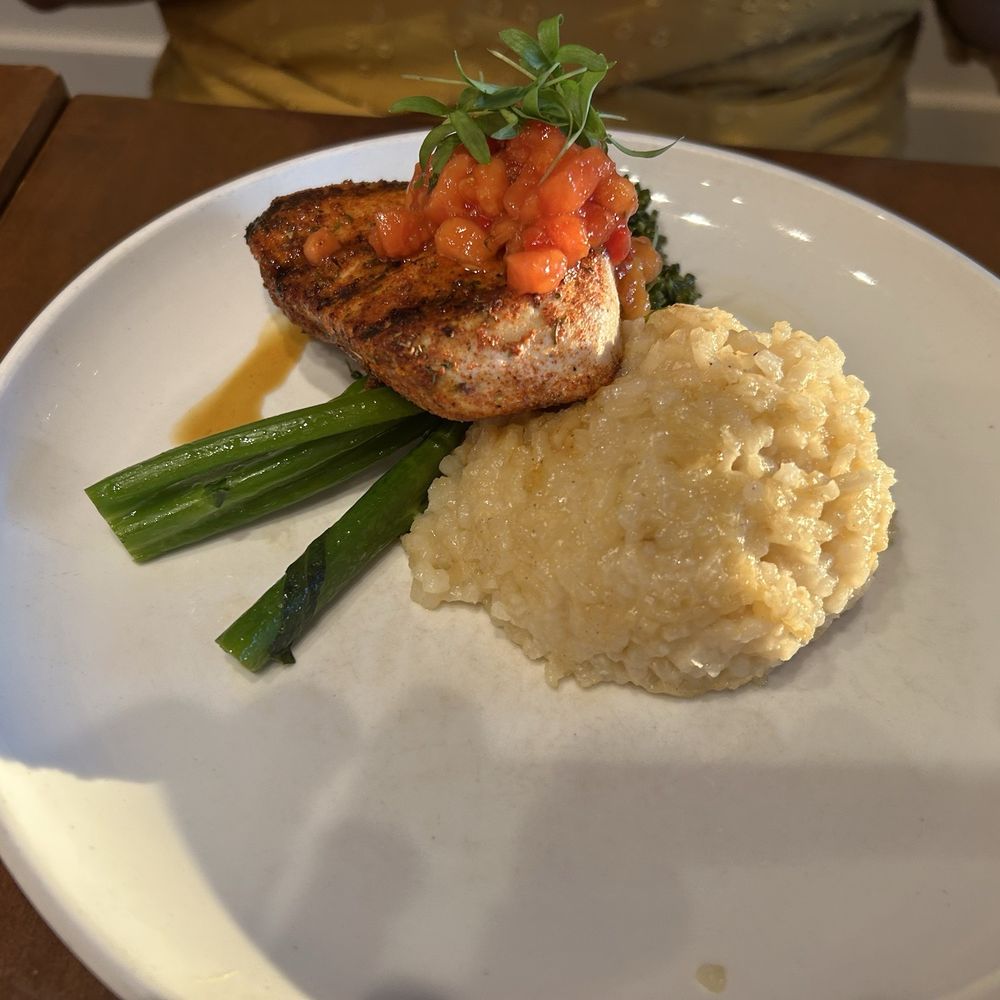 Swordfish risotto dish Swordfish risotto dish
