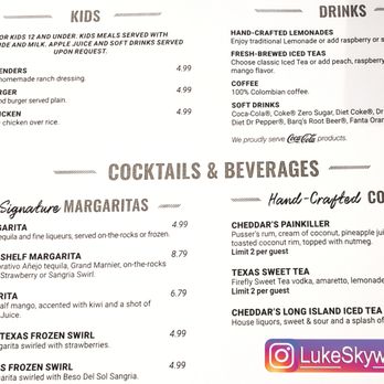 Cheddar's Scratch Kitchen - Great social distanced menu - Comfort Food Near Me - Lafayette, Indiana