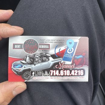 Magic Dent Removal - Business card - Mobile Dent Repair Near Me