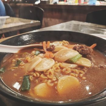 DOMA Korean Kitchen - Ttoek ramyeon with rice cakes and added beef - Korean Near Me - Charlottesville, Virginia DOMA Korean Kitchen - Ttoek ramyeon with rice cakes and added beef - Korean Near Me - Charlottesville, Virginia