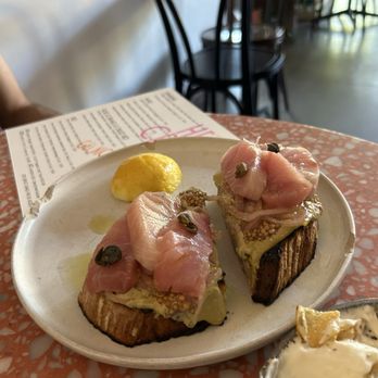 Heavenly Creatures - Yellowtail toast - Wine Bars Near Me - Portland, Oregon Heavenly Creatures - Yellowtail toast - Wine Bars Near Me - Portland, Oregon
