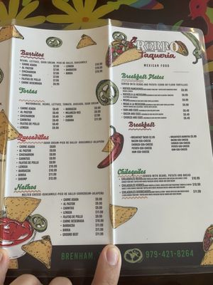 Menu photo 4 Taqueria el Rorro Brenham, TX
