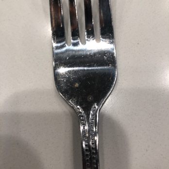 NORMS Restaurant - Dirty Fork with food from the previous user. - American Near Me - Carson, California