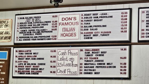 Menu photo 1 Don's Famous Hoagies Melbourne, FL