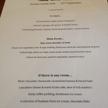 The Fat Loaf - Sunday Lunch Club (held once a month) - Coffee & Tea Near Me - Sale, XGM