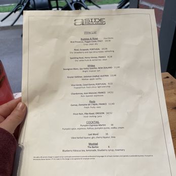 A-Side Public House - Wine and cocktail list September 2023 - Coffee & Tea Near Me - Saint Paul, Minnesota A-Side Public House - Wine and cocktail list September 2023 - Coffee & Tea Near Me - Saint Paul, Minnesota