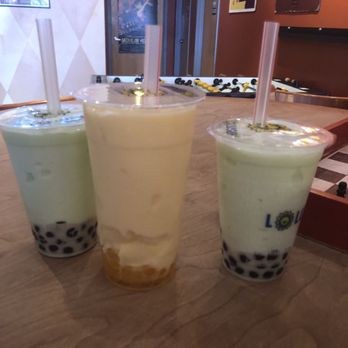 Lollicup - Honeydo slush with boba and pina colada slush with popping mango pearls - Coffee & Tea Near Me - Denver, Colorado Lollicup - Honeydo slush with boba and pina colada slush with popping mango pearls - Coffee & Tea Near Me - Denver, Colorado