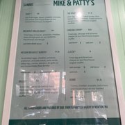 Photo of Mike & Patty's - Boston - Boston, MA, United States. Menu 10/2022 1/2