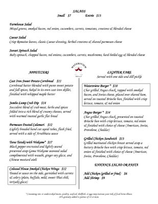 Menu photo 6 Watersview Restaurant Littleton, NC