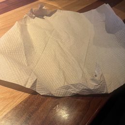 My napkin m, as presented- size and texture of standard paper towel My napkin m, as presented- size and texture of standard paper towel