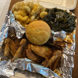 Dinner special with Cousin Kina's S'mac & Cheese and Clean Mean Collard Greens Dinner special with Cousin Kina's S'mac & Cheese and Clean Mean Collard Greens
