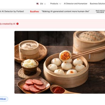 Nezha Dumping - Suspicious AI-generated photo detection - Chinese Near Me - Pasadena, California