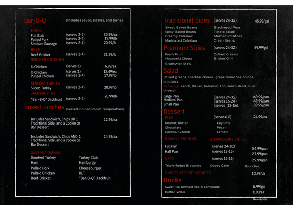 Menu photo 1 Rusty's Bar-B-Q Leeds, AL