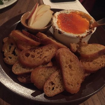 Nopa - crostini with warm goat cheese (permission topping) and a side of lady pink apples - New American Near Me - San Francisco, California Nopa - crostini with warm goat cheese (permission topping) and a side of lady pink apples - New American Near Me - San Francisco, California