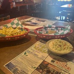 Cheap Charlie's - Pop corn bread cold slaw and ribs and French fry's