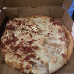 Toppings slid over to one half Toppings slid over to one half