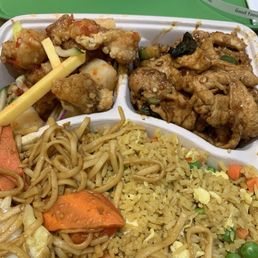 Double Plate- Burmese Fried Chicken, Mint Jalapeño Chicken, Burmese Noodles & Fried Rice Double Plate- Burmese Fried Chicken, Mint Jalapeño Chicken, Burmese Noodles & Fried Rice