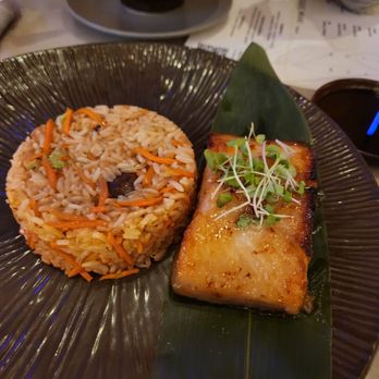 Paperfish Sushi - Miso black cod. Was served with a side of truffle fried rice - Sushi Bars Near Me - Miami, Florida Paperfish Sushi - Miso black cod. Was served with a side of truffle fried rice - Sushi Bars Near Me - Miami, Florida