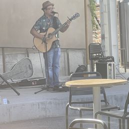 a few steps away; as part of Sawmill's ambience, live music performers