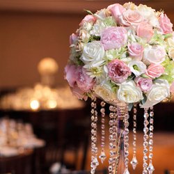 Phillip's Flowers & Gifts - Pink and White Orb Centerpiece with Crystals