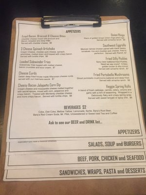 Menu photo 7 Dillys Restaurant and Bar Akron, IN