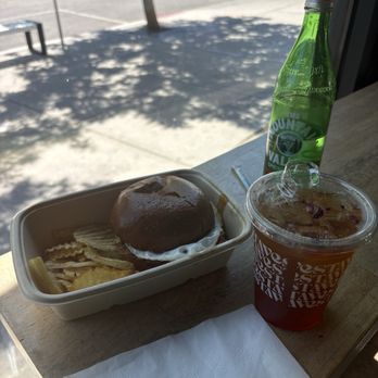 Vesta Coffee Roasters - Vesta Breakfast Sandwich, Desert Rose Tea, and Mountain Valley Water - Coffee Roasteries Near Me - Las Vegas, Nevada Vesta Coffee Roasters - Vesta Breakfast Sandwich, Desert Rose Tea, and Mountain Valley Water - Coffee Roasteries Near Me - Las Vegas, Nevada