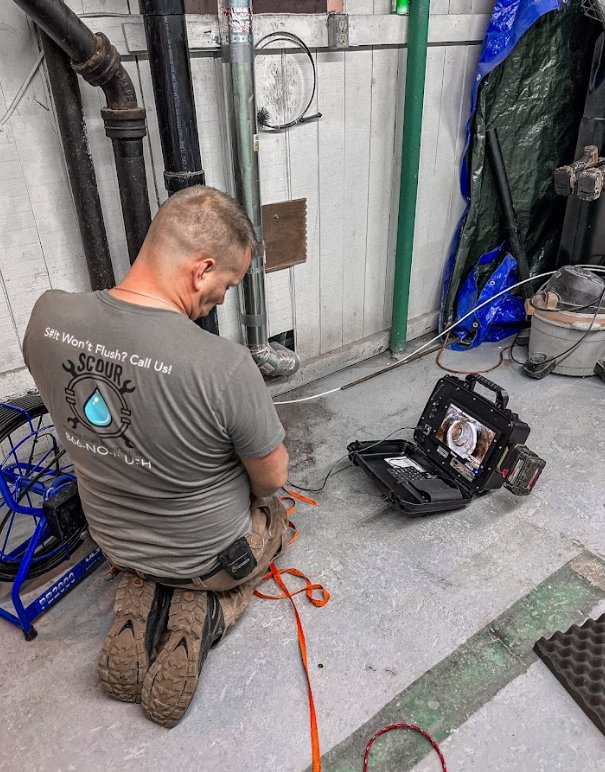 Slide of Scour Plumbing Drain and Sewer