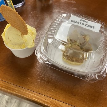 Artisen - Small mango passion fruit cheesecake sorbet and a doggie gelato cake - Gelato Near Me - Matthews, North Carolina